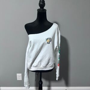 NWT PINK Victorias Secret Tropical Logo Sweater